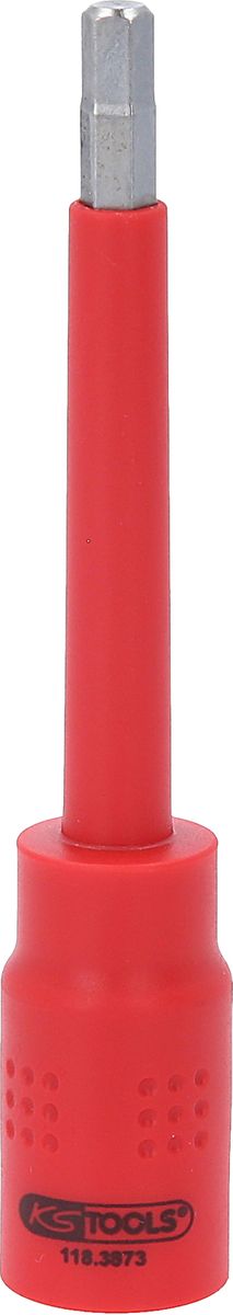 KS TOOLS 3/8" Isolierte Bit-Stecknuss Innensechskant, 6mm, 122mm lang ( 118.3873 ) - Toolbrothers