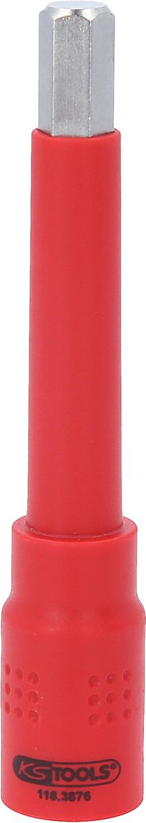 KS TOOLS 3/8" Isolierte Bit-Stecknuss Innensechskant, 10mm, 122mm lang ( 118.3876 ) - Toolbrothers