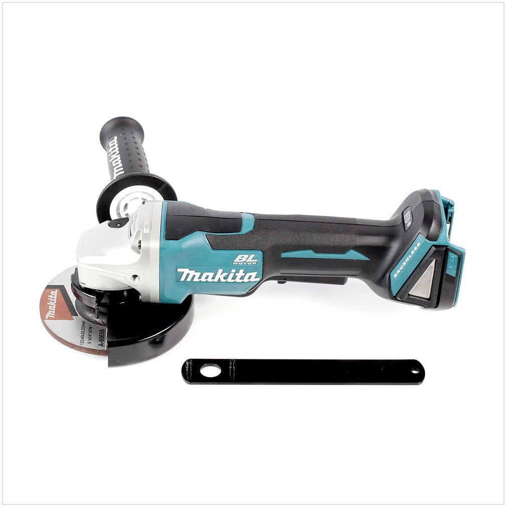 Makita DGA 505 RTJ Akku Winkelschleifer 18 V 125mm Brushless + 2x Akku 5,0Ah + Ladegerät + Makpac - Toolbrothers