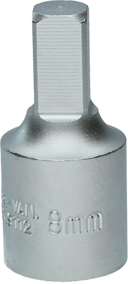 KS TOOLS Douille pour embout de service d'huile 3/8" pour vis à six pans creux, 8 mm (150.9112)