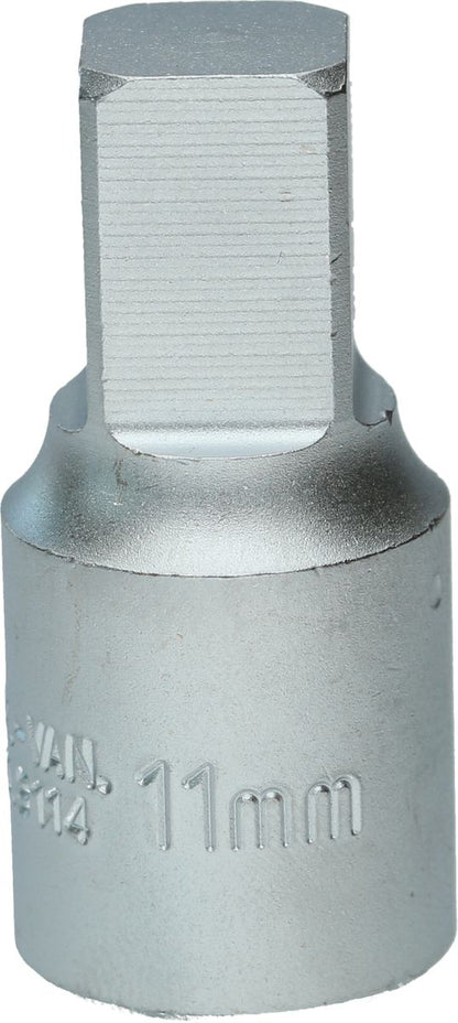 KS TOOLS Douille pour embout de service d'huile 3/8" pour vis à six pans creux, 11 mm (150.9114)