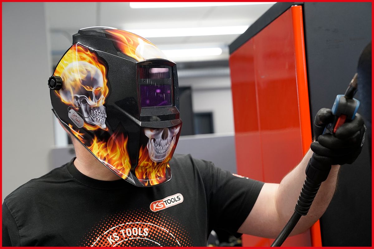 KS TOOLS Automatik-Schweißer-Schutzhelm, Flame Design ( 310.0155 ) - Toolbrothers