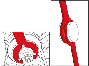 Jeu de clés pour moyeu de ventilateur KS TOOLS pour Land Rover, 2 pièces ( 400.4175 )