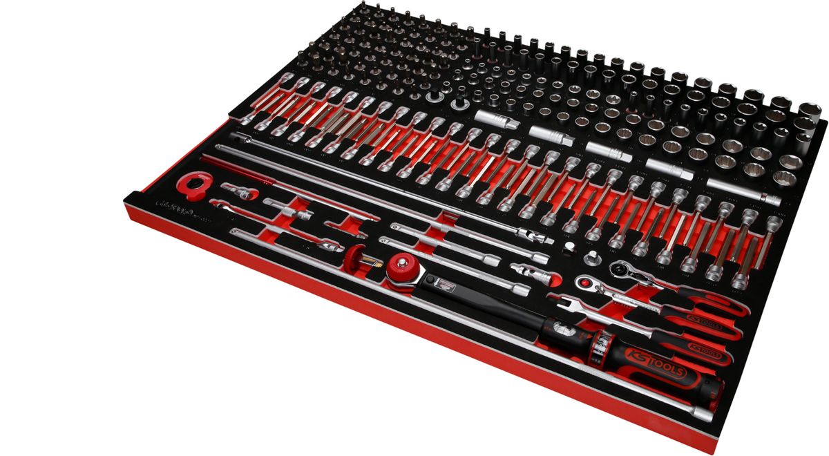 KS TOOLS 3/8'' Steckschlüssel-Satz in Schaumstoffeinlage, 221-tlg ( 821.0221 )