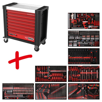 KS TOOLS Performanceplus Werkstattwagen-Satz P25 mit 660 Werkzeugen für 8 Schubladen ( 825.8660 )