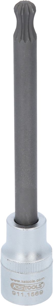 KS TOOLS 1/2" Spezial-Bit-Stecknuss für Vielzahn-Schrauben am Ansaugkrümmer mit Kugelkopf, 10 mm ( 911.1569 ) - Toolbrothers