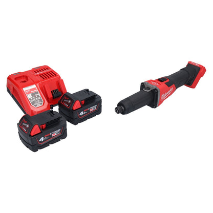 Meuleuse droite à batterie Milwaukee M18 FDGRB-402 18 V 50 mm sans balais + 2x batteries 4,0 Ah + chargeur