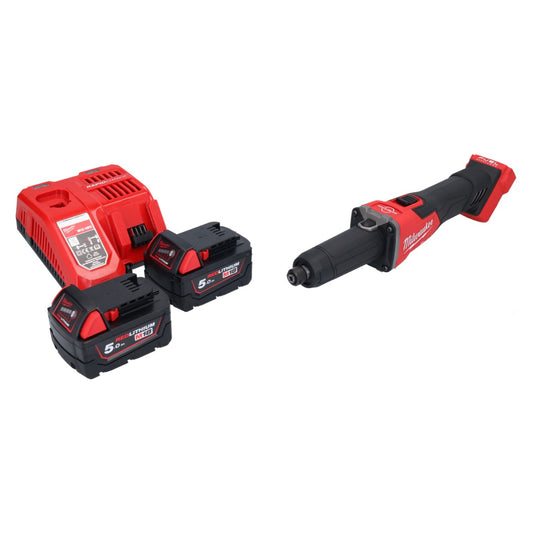 Milwaukee M18 FDGRB-502 Akku Geradschleifer 18 V 50 mm Brushless + 2x Akku 5,0 Ah + Ladegerät - Toolbrothers