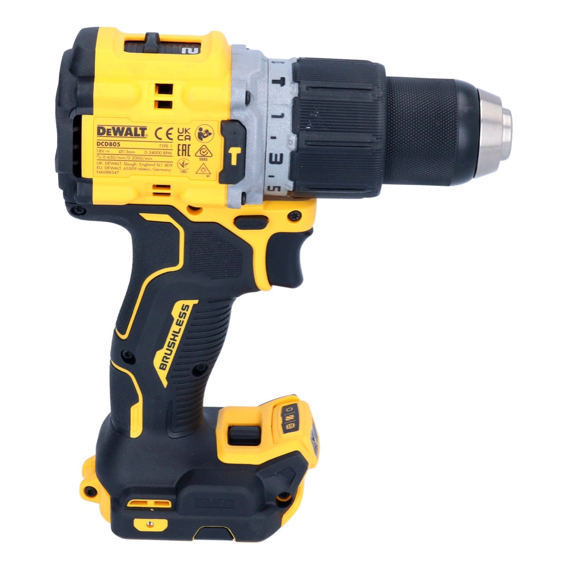 DeWalt DCD 805 D1 Akku Schlagbohrschrauber 18 V 90 Nm Brushless + 1x Akku 2,0 Ah + Ladegerät - Toolbrothers