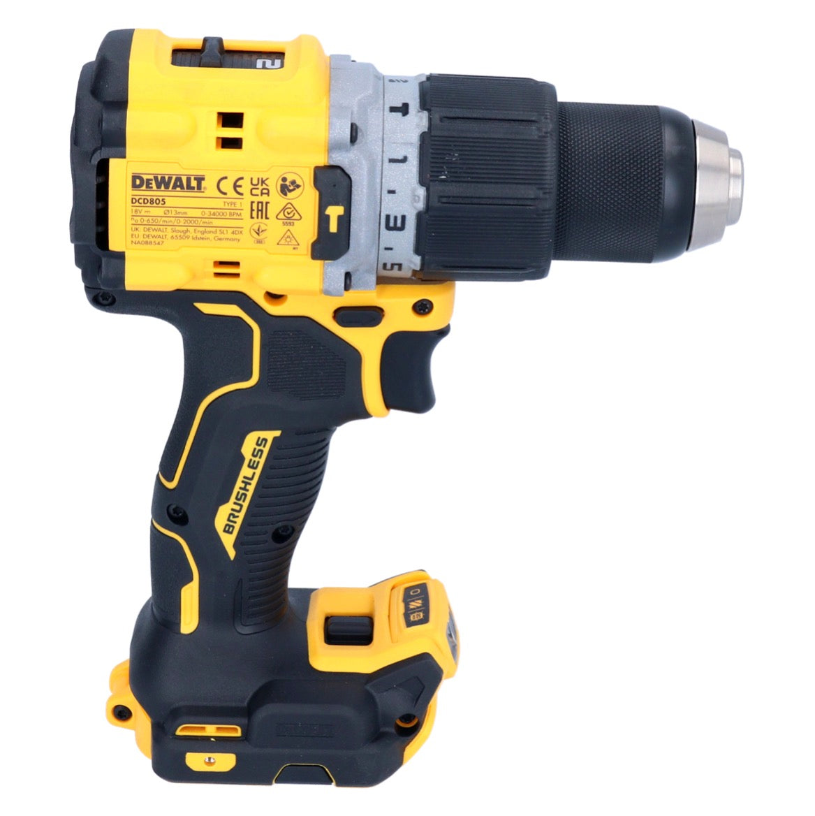 DeWalt DCD 805 M1 Akku Schlagbohrschrauber 18 V 90 Nm Brushless + 1x Akku 4,0 Ah + Ladegerät - Toolbrothers