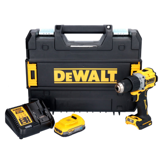 DeWalt DCD 805 E1T Akku Schlagbohrschrauber 18 V 90 Nm Brushless + 1x Akku 1,7 Ah + Ladegerät + TSTAK - Toolbrothers