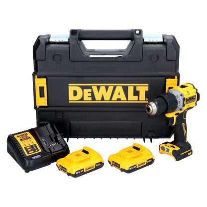 DeWalt DCD 805 D2T Akku Schlagbohrschrauber 18 V 90 Nm Brushless + 2x Akku 2,0 Ah + Ladegerät + TSTAK - Toolbrothers