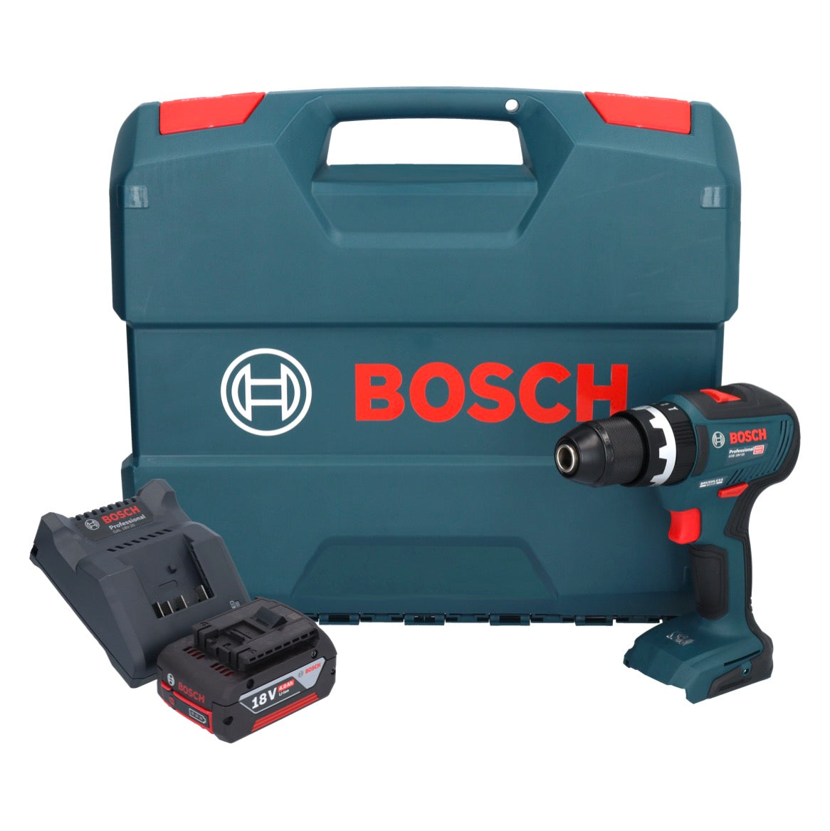 Bosch GSB 18V-55 Professional Akku Schlagbohrschrauber 18 V 55 Nm Brushless + 1x Akku 4,0 Ah + Ladegerät + Koffer - Toolbrothers