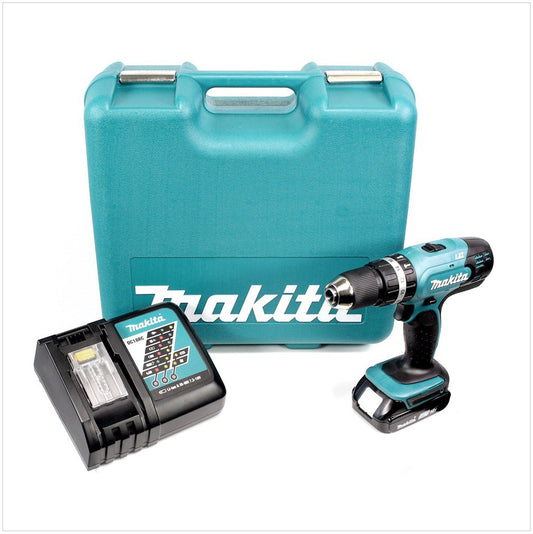 Makita DHP 453 RA1TK Akku Schlagbohrschrauber 18 V 42 Nm + 1x Akku 2,0 Ah + Ladegerät + 101 tlg. Werkzeugset + Koffer - Toolbrothers