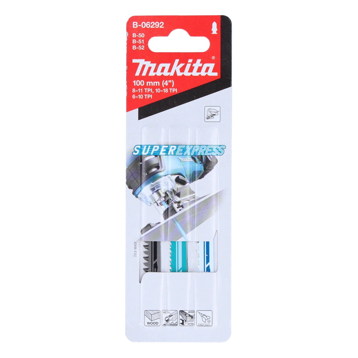 Makita DJV 184 ZJ Akku Pendelhub Stichsäge 18 V Brushless + 3 tlg. Stichsägeblatt Set + Makpac - ohne Akku, ohne Ladegerät - Toolbrothers