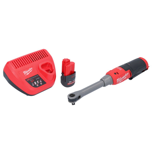 Milwaukee M12 FHIR38LR-251 cliquet à batterie rapide long 12 V 47 Nm 3/8" + 1x batterie 2,5 Ah + chargeur