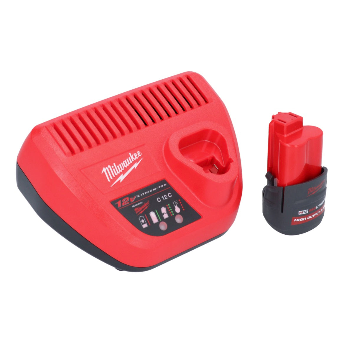 Milwaukee M12 FHIR38LR-251 cliquet à batterie rapide long 12 V 47 Nm 3/8" + 1x batterie 2,5 Ah + chargeur