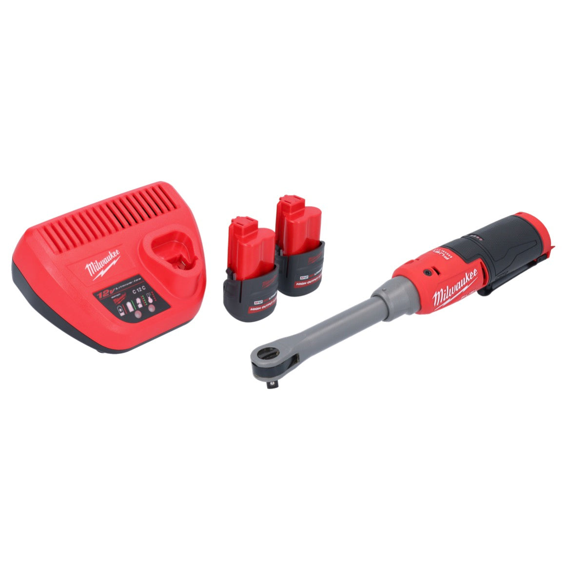 Milwaukee M12 FHIR38LR-252 cliquet à batterie rapide long 12 V 47 Nm 3/8" + 2x batterie 2,5 Ah + chargeur