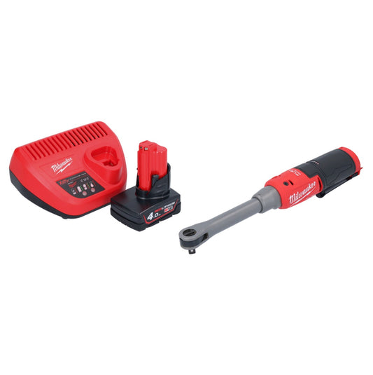 Milwaukee M12 FHIR38LR-401 cliquet à batterie rapide long 12 V 47 Nm 3/8" + 1x batterie 4,0 Ah + chargeur