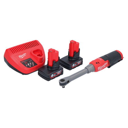 Milwaukee M12 FHIR38LR-602 cliquet à batterie rapide long 12 V 47 Nm 3/8" + 2x batterie 6,0 Ah + chargeur