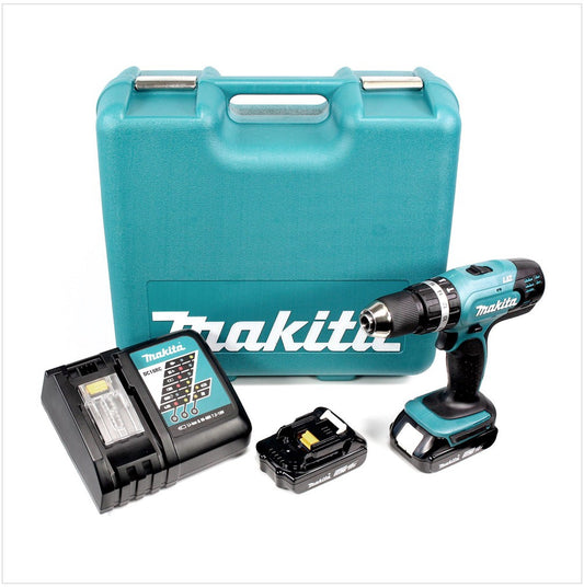 Makita DHP 453 RATK Akku Schlagbohrschrauber 18 V 42 Nm + 2x Akku 2,0 Ah + Ladegerät + 101 tlg. Werkzeugset + Koffer - Toolbrothers