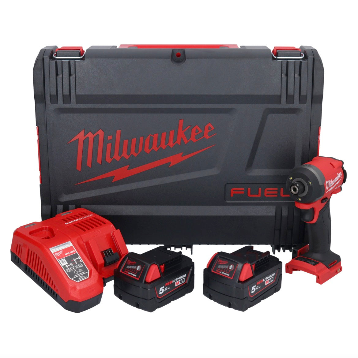 Milwaukee M18 FID3-502X Akku Schlagschrauber 18 V 1/4" 226 Nm Brushless ( 4933479865 ) + 2x Akku 5,0 Ah + Ladegerät + HD Box - Toolbrothers