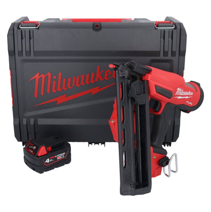 Cloueur sur batterie Milwaukee M18 FN16GA-401X 18 V 32 - 64 mm sans balais + 1x batterie 4,0 Ah + boîtier HD - sans chargeur