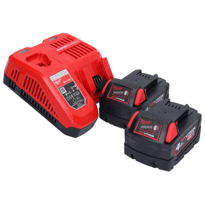 Marteau combiné à batterie Milwaukee M18 ONEFHPX-402X 18 V 5,0 J sans balais + 2x batteries 4,0 Ah + chargeur + boîtier HD