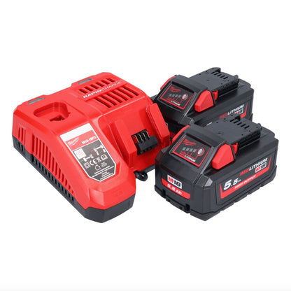 Marteau combiné à batterie Milwaukee M18 ONEFHPX-552X 18 V 5,0 J brushless (4933478496) + 2x batterie 5,5 Ah + chargeur + boîtier HD