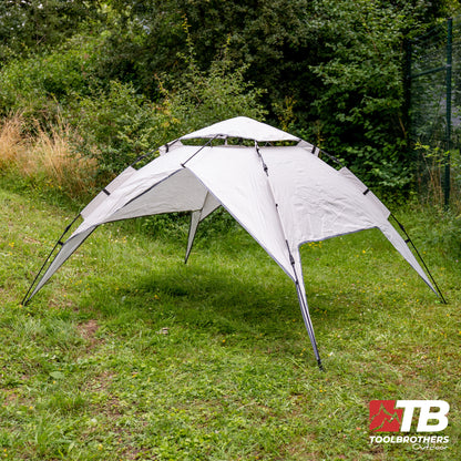 Toolbrothers Tente de camping extérieure pour 2 à 4 personnes Tente dôme hydraulique Tente pop-up étanche, tête hydrostatique 2000 mm + tapis isolant