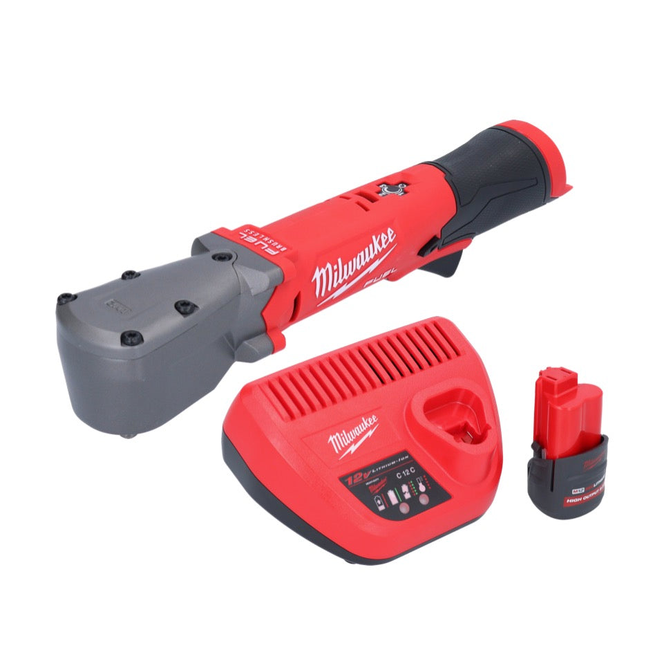 Clé à chocs angulaire sur batterie Milwaukee M12 FRAIWF38-251 12 V 3/4" 270 Nm sans balais + 1x batterie 2,5 Ah + chargeur