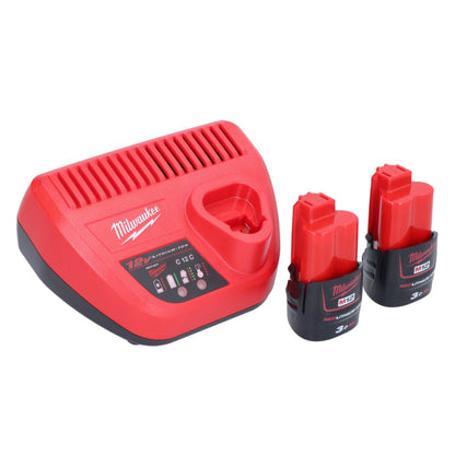 Clé à chocs angulaire sur batterie Milwaukee M12 FRAIWF38-302 12 V 3/4" 270 Nm sans balai + 2x batteries 3,0 Ah + chargeur