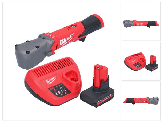 Clé à chocs angulaire sur batterie Milwaukee M12 FRAIWF38-501 12 V 3/4" 270 Nm sans balai + 1x batterie 5,0 Ah + chargeur