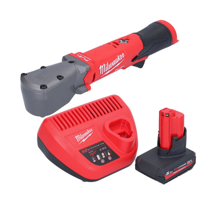 Clé à chocs angulaire sur batterie Milwaukee M12 FRAIWF38-501 12 V 3/4" 270 Nm sans balai + 1x batterie 5,0 Ah + chargeur