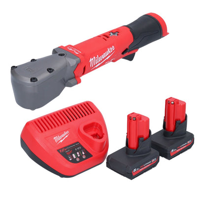 Clé à chocs angulaire sur batterie Milwaukee M12 FRAIWF38-502 12 V 3/4" 270 Nm sans balai + 2x batteries 5,0 Ah + chargeur