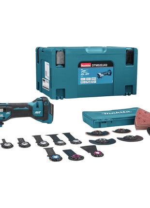 Makita DTM 52 ZJX2 outil multifonction sur batterie 18 V Starlock Max Brushless + jeu d'accessoires 43 pièces + Makpac - sans batterie, sans chargeur