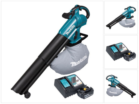 Souffleur et aspirateur à feuilles sur batterie Makita DUB 187 RF 18 V sans balais + 1x batterie 3,0 Ah + chargeur