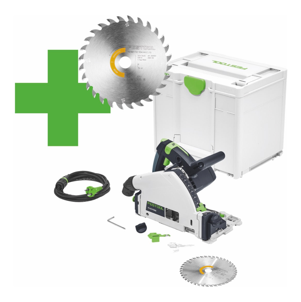 Festool TS 55 F-Plus Master Edition Tauchsäge 1200 W 160 mm ( 577843 ) + Sägeblatt + Systainer