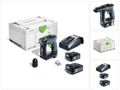 Festool CXS 12 2.5-Plus perceuse-visseuse sans fil 12 V 30 Nm sans balais (576864) + 2x batterie 2,5 Ah + chargeur + systainer