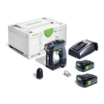 Festool CXS 12 2.5-Plus perceuse-visseuse sans fil 12 V 30 Nm sans balais (576864) + 2x batterie 2,5 Ah + chargeur + systainer