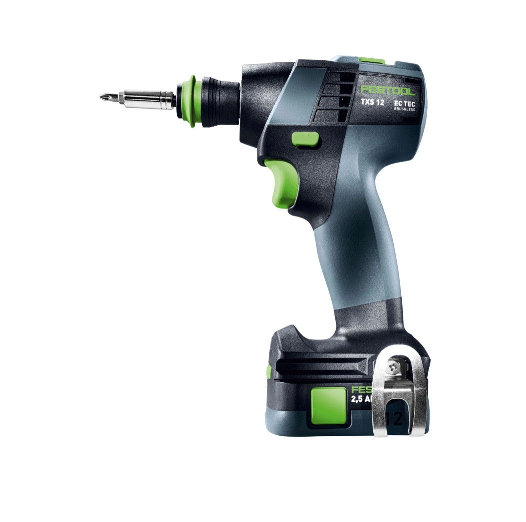 Festool TXS 12 2,5 set perceuse-visseuse sans fil 12 V 30 Nm sans balais (576874) + 2x batterie 2,5 Ah + chargeur + jeu d'embouts + systainer