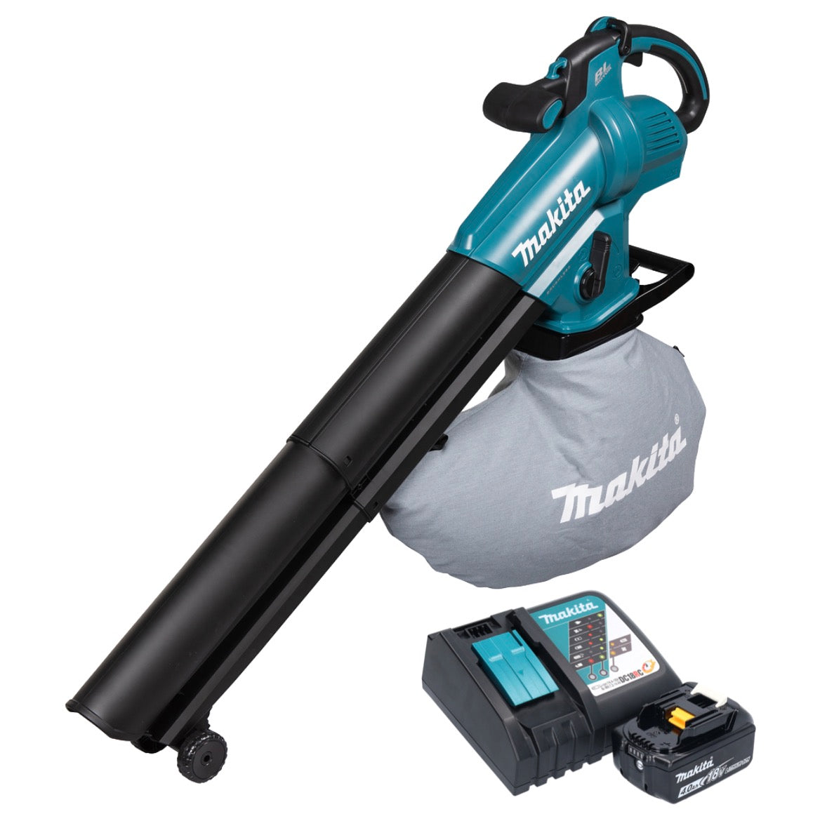 Souffleur et aspirateur à feuilles sur batterie Makita DUB 187 RM 18 V sans balais + 1x batterie 4,0 Ah + chargeur