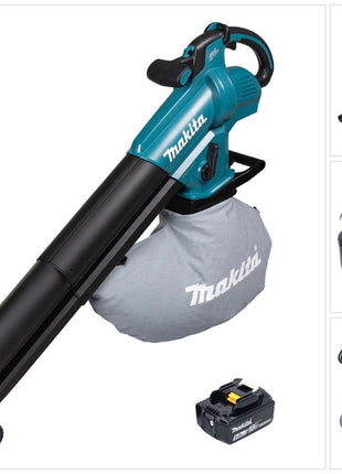 Souffleur et aspirateur à feuilles sur batterie Makita DUB 187 G 18 V sans balais + 1x batterie 6,0 Ah - sans chargeur