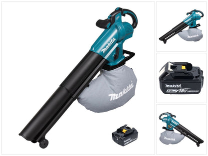 Souffleur et aspirateur à feuilles sur batterie Makita DUB 187 G 18 V sans balais + 1x batterie 6,0 Ah - sans chargeur