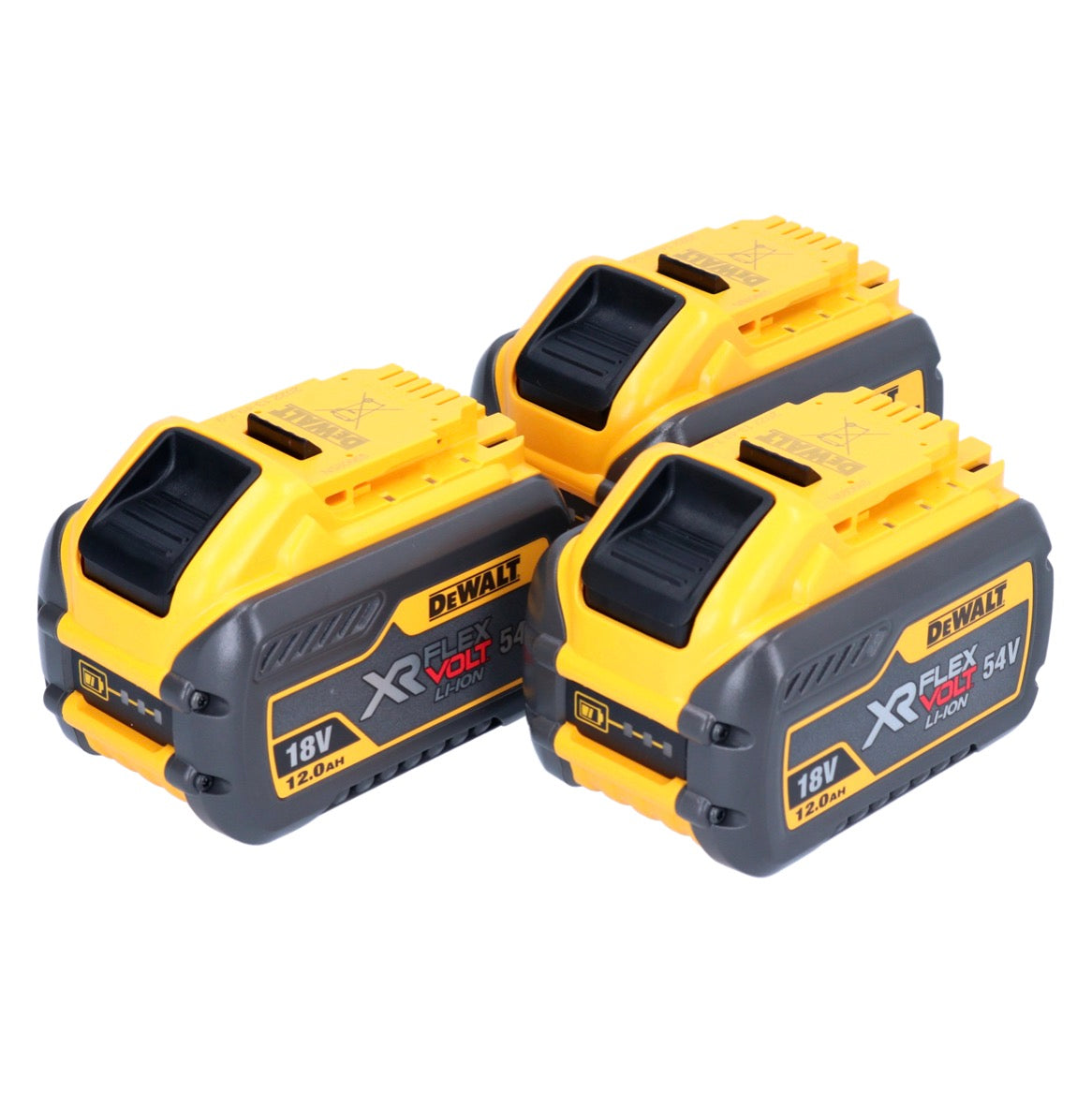 Batterie DeWalt 3x DCB 548 18 V / 54 V max. 12 Ah / 12000 mAh Li-Ion XR FLEXVOLT - avec indicateur de niveau de charge