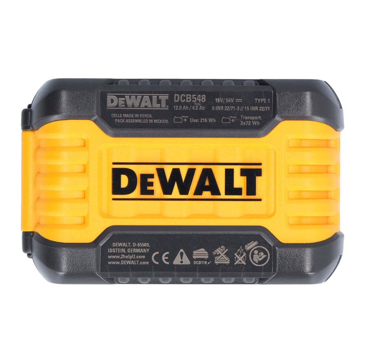 Batterie DeWalt 3x DCB 548 18 V / 54 V max. 12 Ah / 12000 mAh Li-Ion XR FLEXVOLT - avec indicateur de niveau de charge