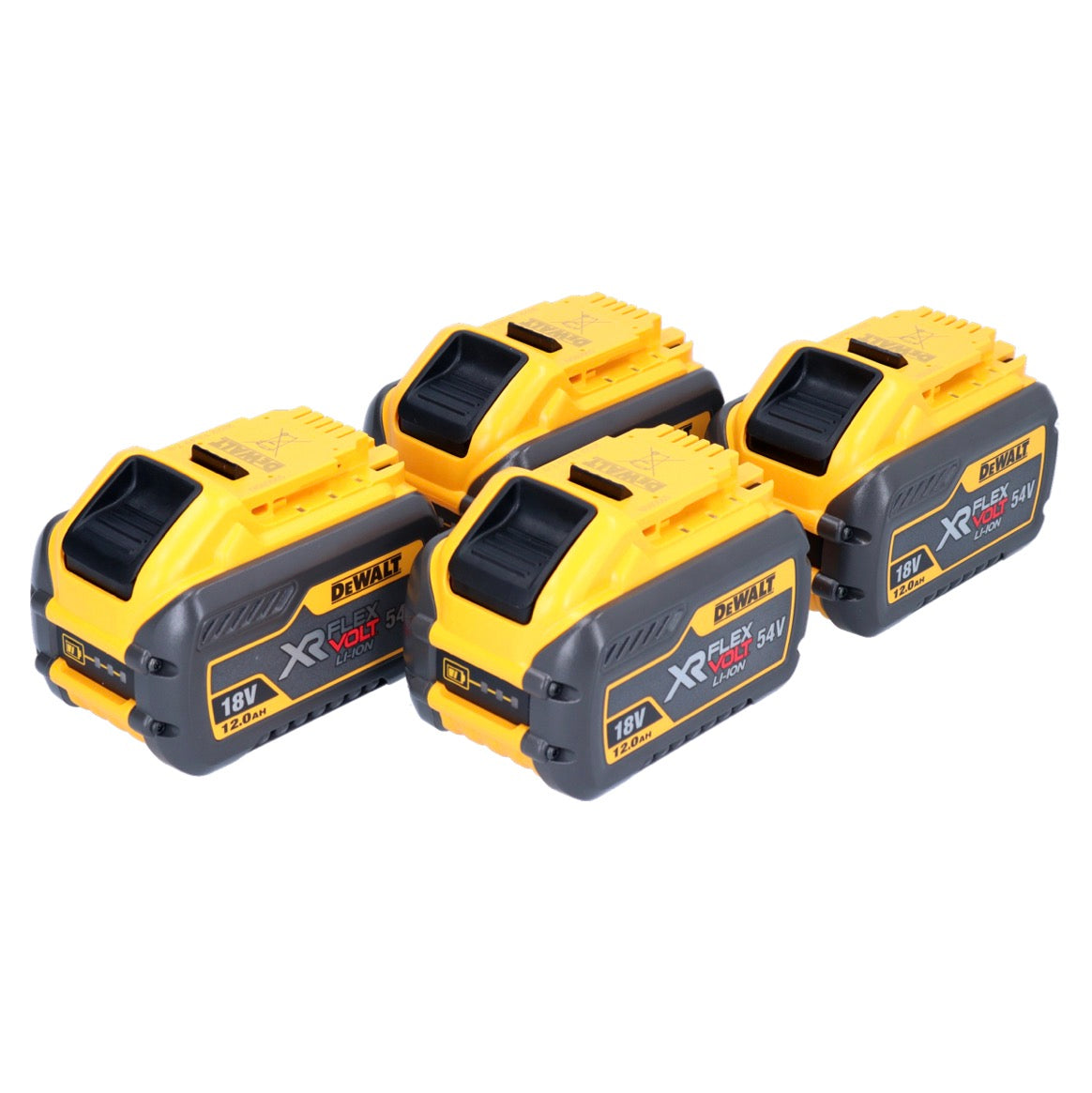 Batterie DeWalt 4x DCB 548 18 V / 54 V max. 12 Ah / 12000 mAh Li-Ion XR FLEXVOLT - avec indicateur de niveau de charge