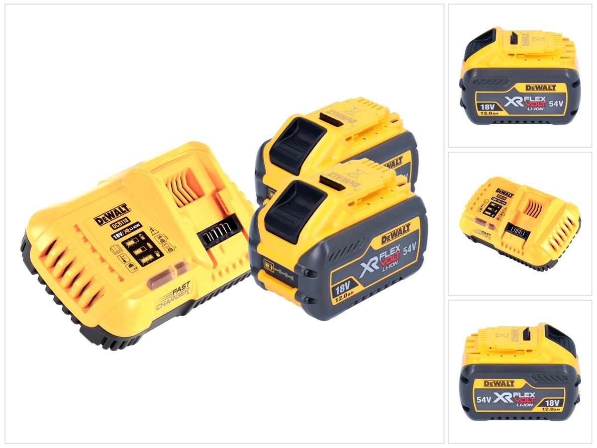 DeWalt DCB 118 Y2 kit de démarrage de batterie 18 V / 54 V 2x batterie XR FLEXVOLT 12 Ah + chargeur