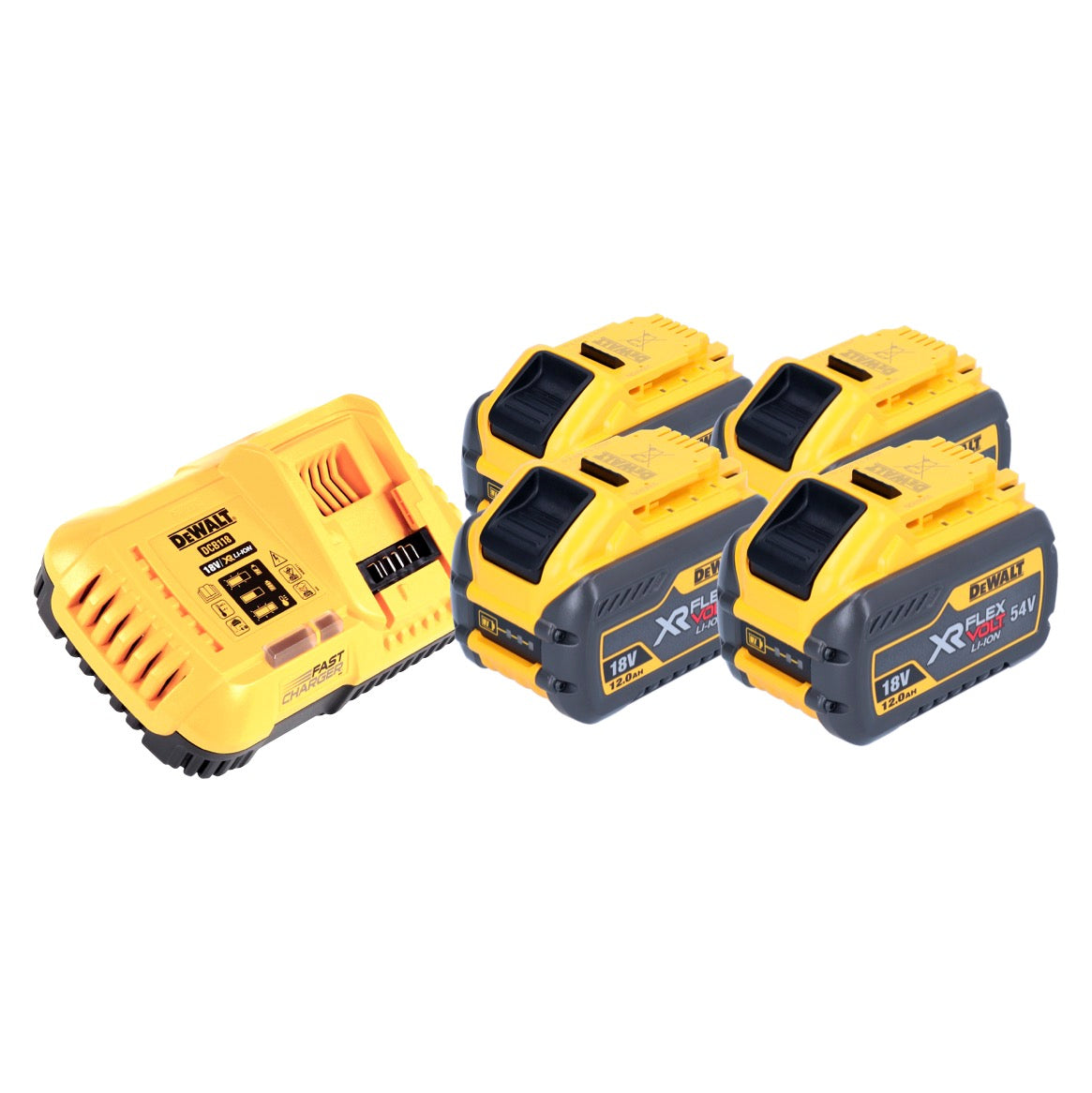 DeWalt DCB 118 Y4 kit de démarrage de batterie 18 V / 54 V 4x batterie XR FLEXVOLT 12 Ah + chargeur