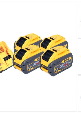 DeWalt DCB 118 Y4 kit de démarrage de batterie 18 V / 54 V 4x batterie XR FLEXVOLT 12 Ah + chargeur